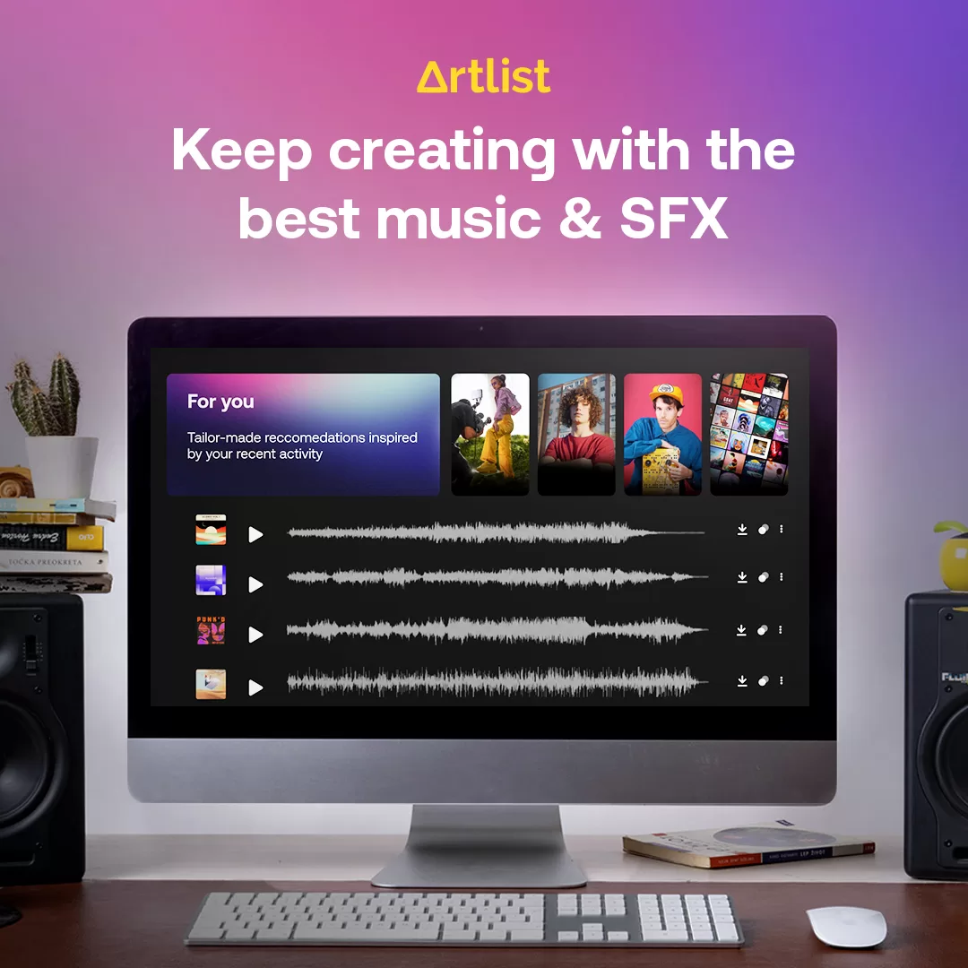 Artlist Banner - Keep creating with the best music & SFX