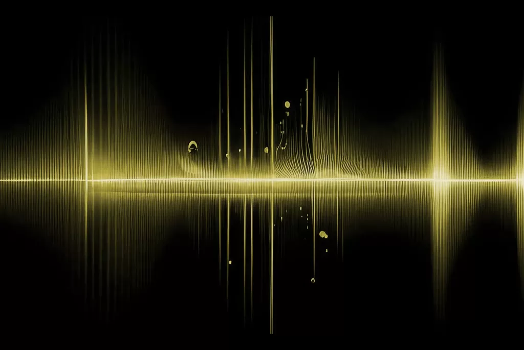 Yellow Sound Wave Beam