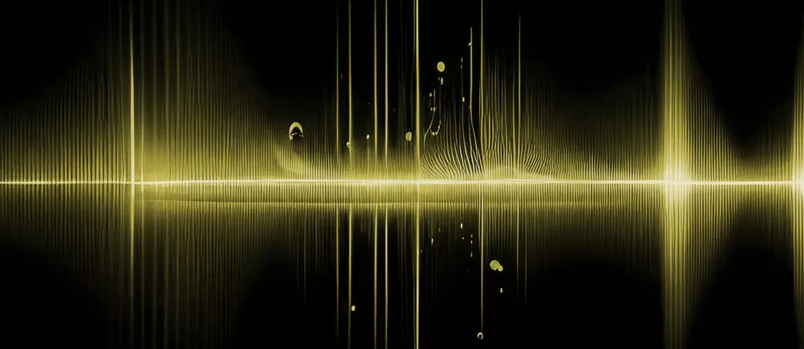 Yellow Sound Wave Beam