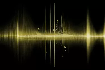 Yellow Sound Wave Beam