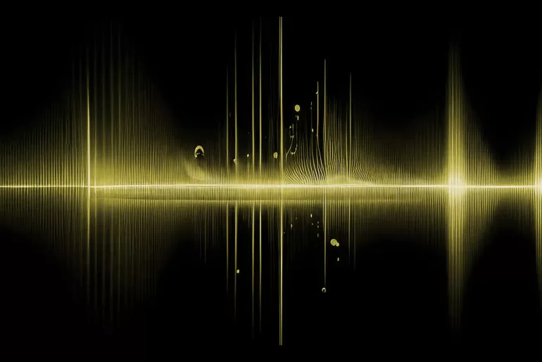 Yellow Sound Wave Beam